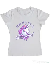 Tricou ADLER dama Lets drink Alb