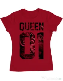Tricou ADLER dama Flower queen Rosu