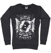 Bluza ADLER dama The best men are born as Pisces Negru melanj 