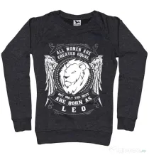Bluza ADLER dama The best women are born as Leo Negru melanj