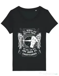 Tricou STANLEY STELLA dama The best women are born as Sagittarius Negru