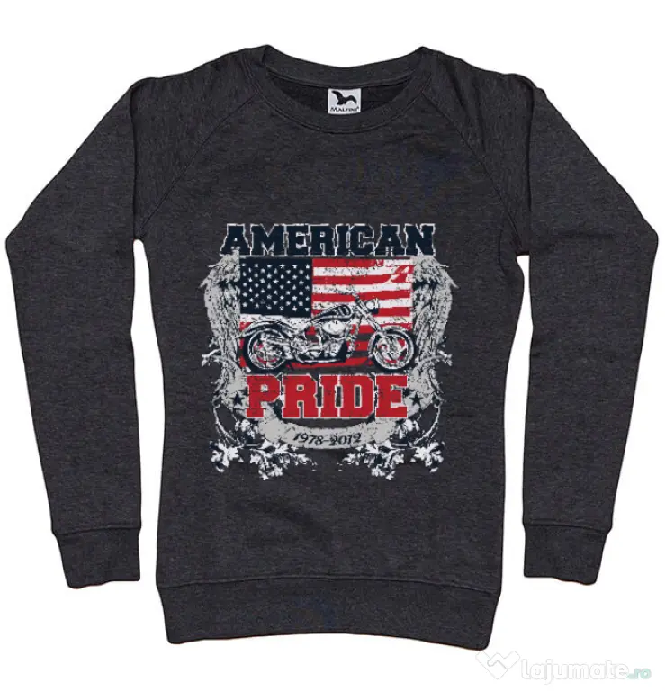 Bluza ADLER dama American pride Negru melanj