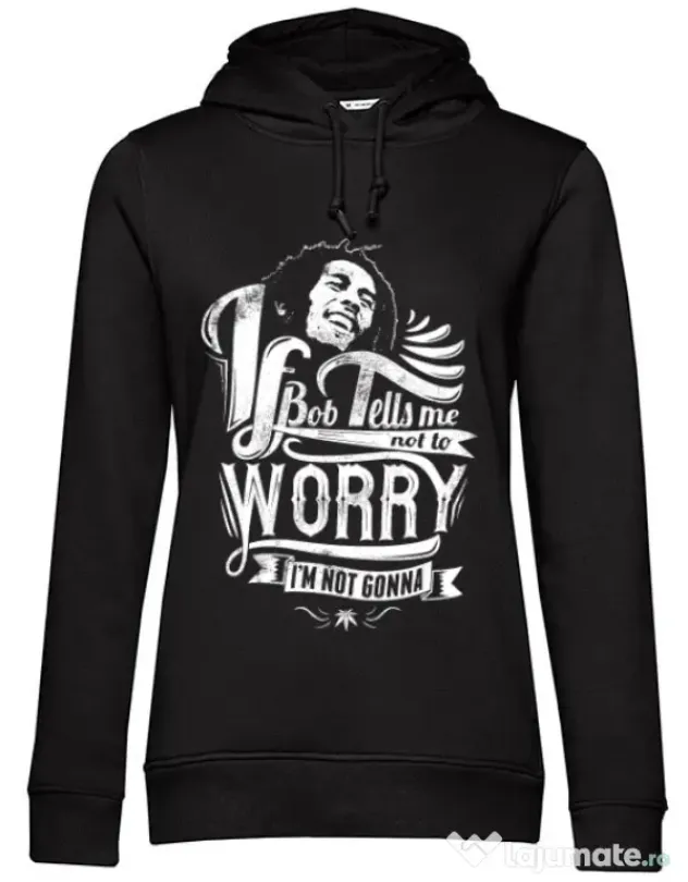 Hoodie dama cu gluga Bob tells me Negru