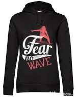 Hoodie dama cu gluga Fear no wave Negru