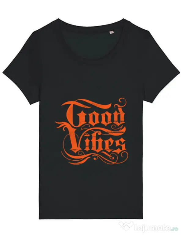 Tricou STANLEY STELLA dama Good vibes Negru