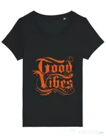 Tricou STANLEY STELLA dama Good vibes Negru