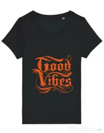 Tricou STANLEY STELLA dama Good vibes Negru