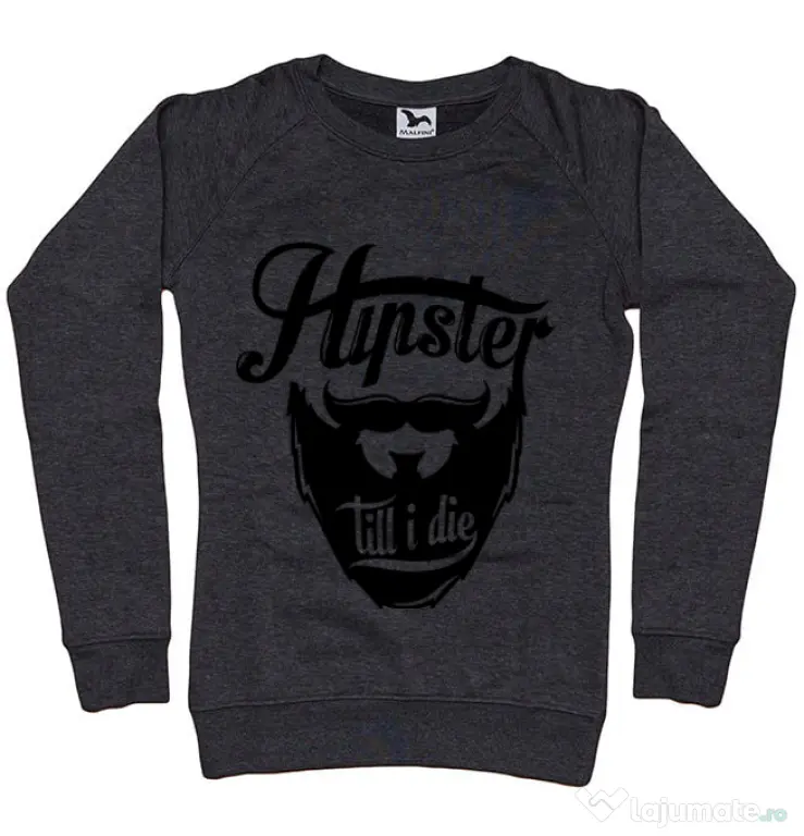 Bluza ADLER dama Till I die Negru melanj