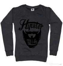 Bluza ADLER dama Till I die Negru melanj