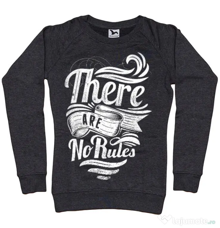 Bluza ADLER dama There are no rules Negru melanj