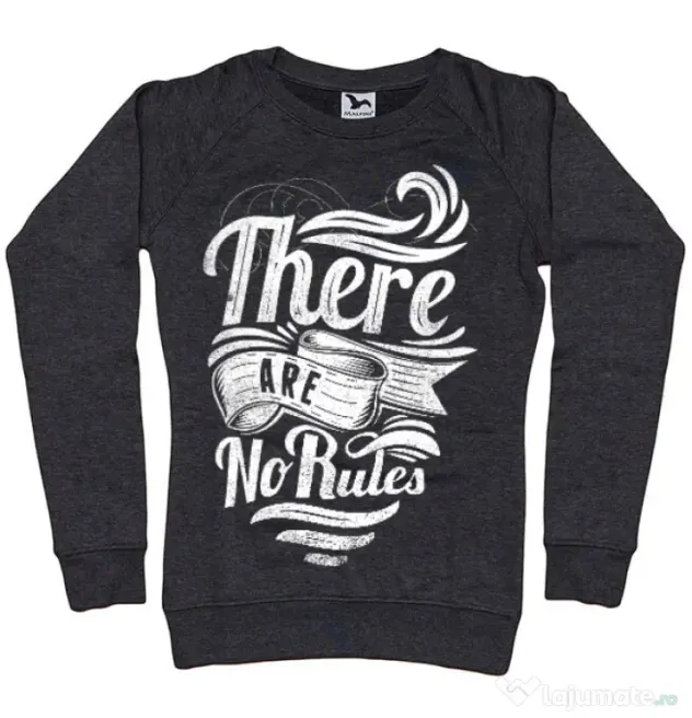 Bluza ADLER dama There are no rules Negru melanj