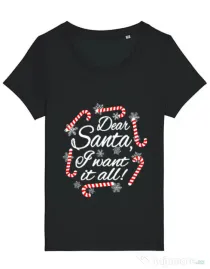Tricou STANLEY STELLA dama Dear santa Negru