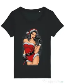 Tricou STANLEY STELLA dama Sexy Santa Girl Negru