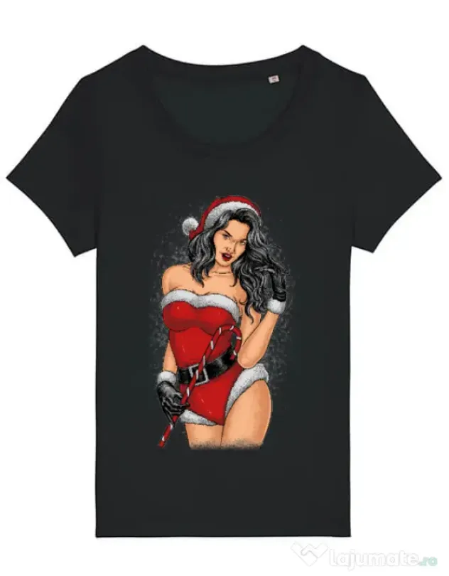 Tricou STANLEY STELLA dama Sexy Santa Girl Negru