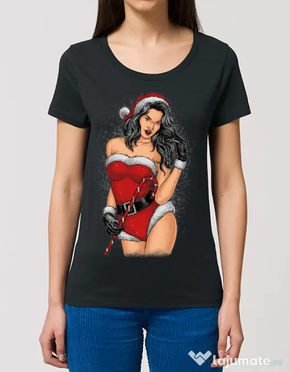 Tricou STANLEY STELLA dama Sexy Santa Girl Negru