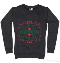 Bluza ADLER dama Most wonderful time Negru melanj