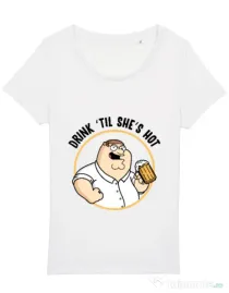 Tricou STANLEY STELLA dama Drink til she is hot Alb