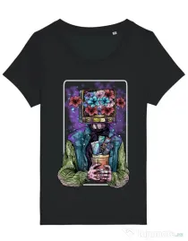Tricou STANLEY STELLA dama Human milenial Negru