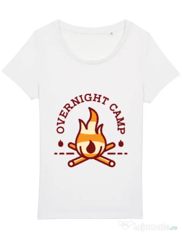 Tricou STANLEY STELLA dama Overnight camp Alb