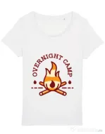 Tricou STANLEY STELLA dama Overnight camp Alb