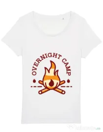 Tricou STANLEY STELLA dama Overnight camp Alb