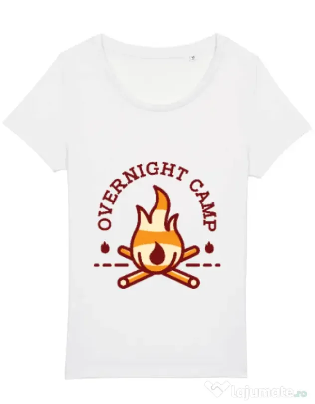 Tricou STANLEY STELLA dama Overnight camp Alb
