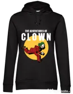 Hoodie dama cu gluga Clown adventures Negru