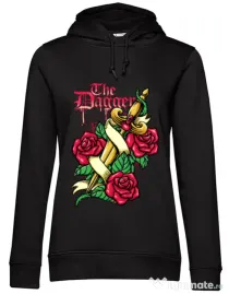 Hoodie dama cu gluga The dagger Negru