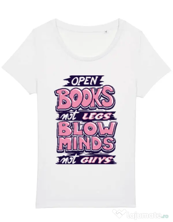 Tricou STANLEY STELLA dama Open books Alb