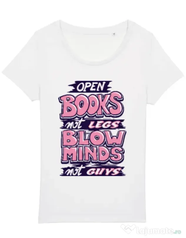 Tricou STANLEY STELLA dama Open books Alb