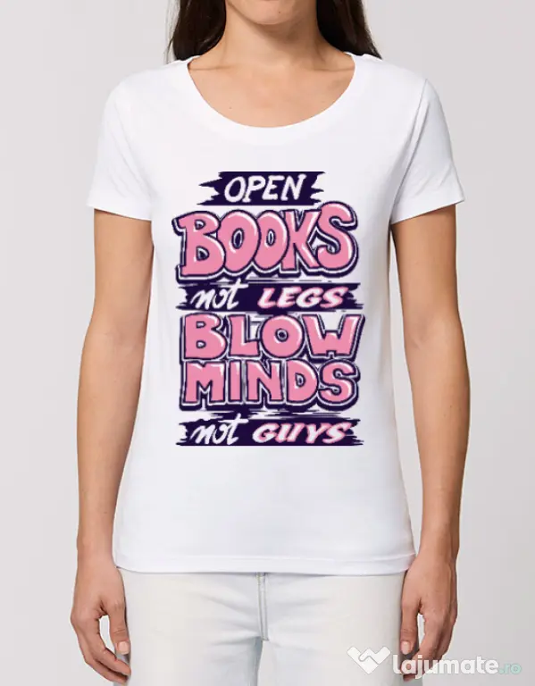 Tricou STANLEY STELLA dama Open books Alb