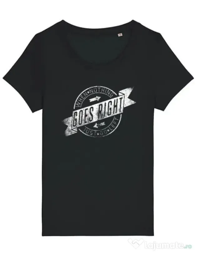 Tricou STANLEY STELLA dama When nothing goes right Negru