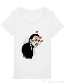Tricou STANLEY STELLA dama Lift that moustache Alb