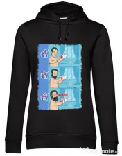 Hoodie dama cu gluga Funny wilson Negru