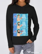 Hoodie dama cu gluga Funny wilson Negru