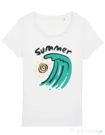 Tricou STANLEY STELLA dama Summer Beach Alb