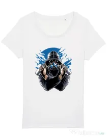 Tricou STANLEY STELLA dama Graffiti gas mask Alb