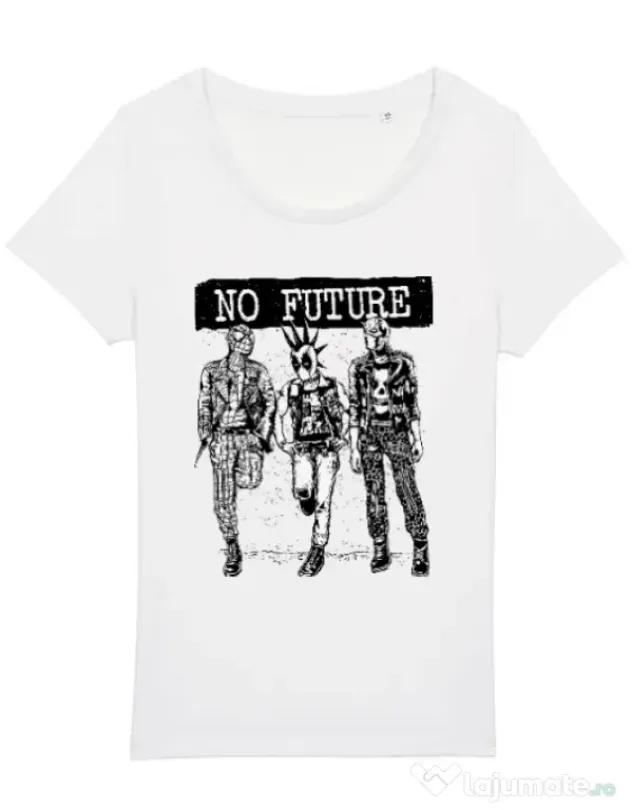 Tricou STANLEY STELLA dama No future Alb