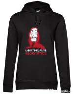 Hoodie dama cu gluga Symbol of resistance Negru
