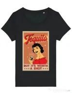 Tricou STANLEY STELLA dama Worth a shot Negru