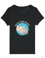 Tricou STANLEY STELLA dama Wash your hands 2 Negru