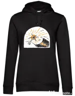 Hoodie dama cu gluga Beauty wave Negru