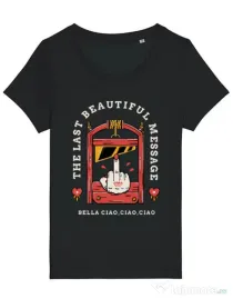 Tricou STANLEY STELLA dama The last message Negru