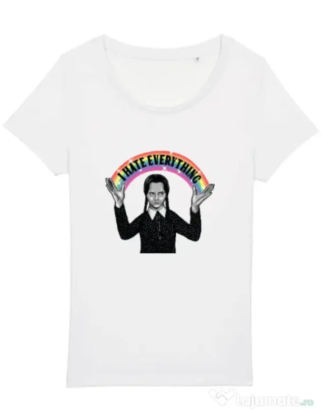 Tricou STANLEY STELLA dama I hate everything Alb