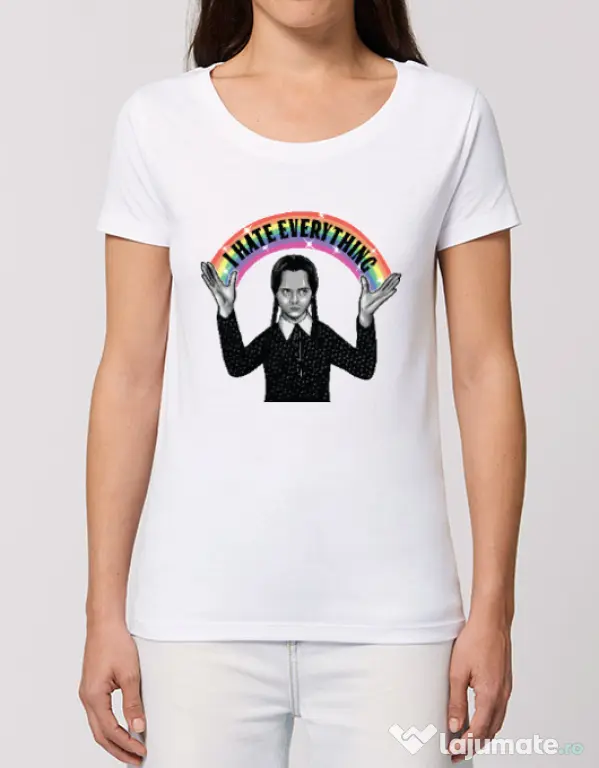 Tricou STANLEY STELLA dama I hate everything Alb