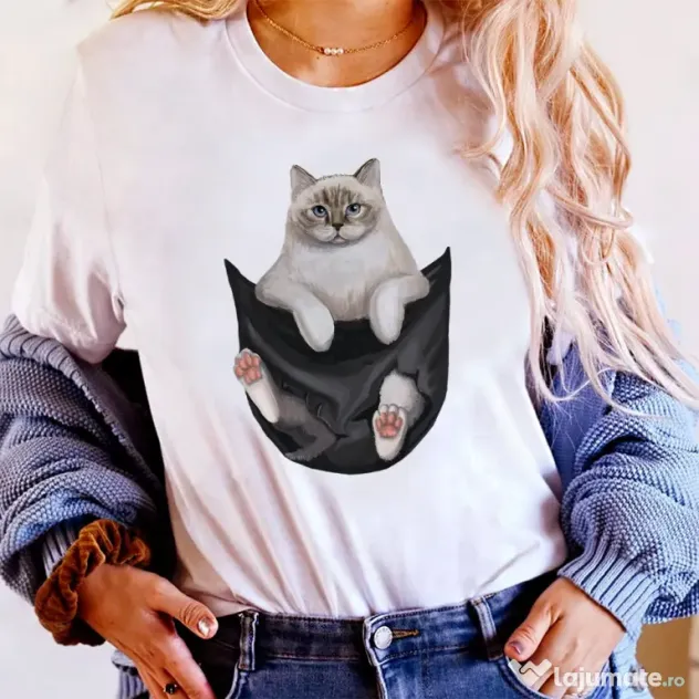 Tricou STANLEY STELLA dama White cat