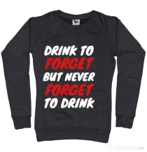 Bluza Burlacite ADLER Drink to forget Negru melanj