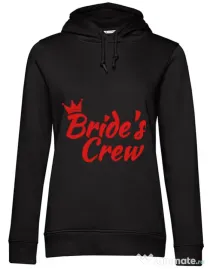 Hoodie Petrecerea burlacitelor B&C Bride's crew Negru