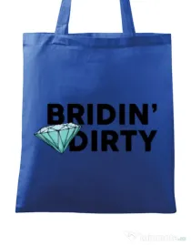 Sacosa personalizata Mireasa Bridin dirty Albastru regal