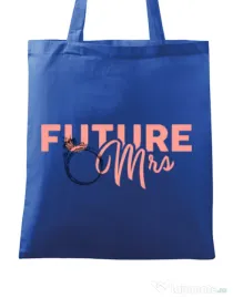 Sacosa personalizata Mireasa Future Mrs Albastru regal